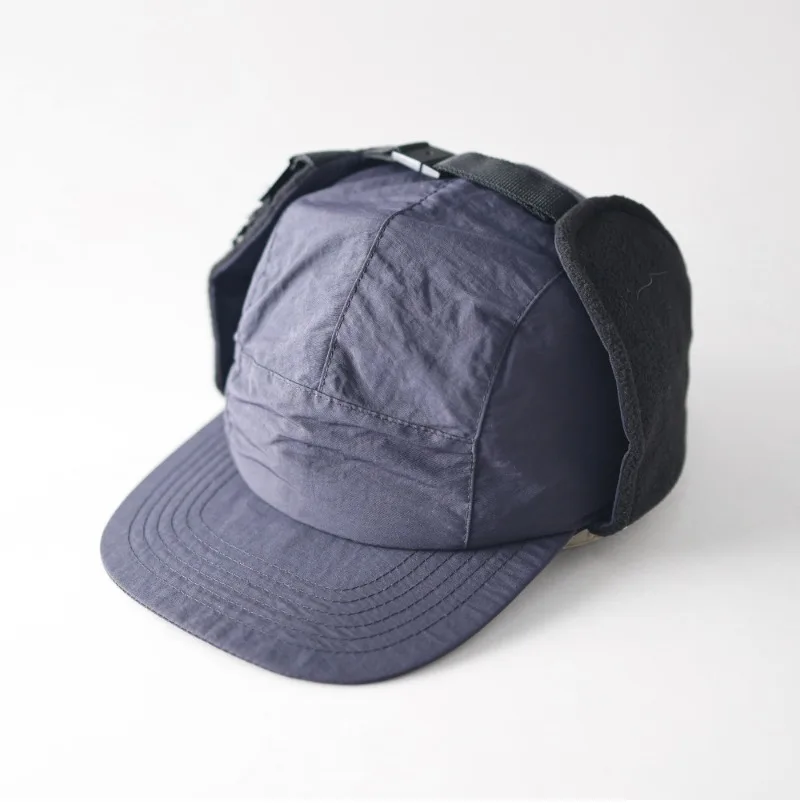 Individuell Bedruckte Outdoor-Baseballkappe mit Schnelltrocknender Ohrenschutz-Technologie und Flachem Schirm für Unisex, Winter-Fleece, Warme Fahrrad-Bombermütze – Detail 4