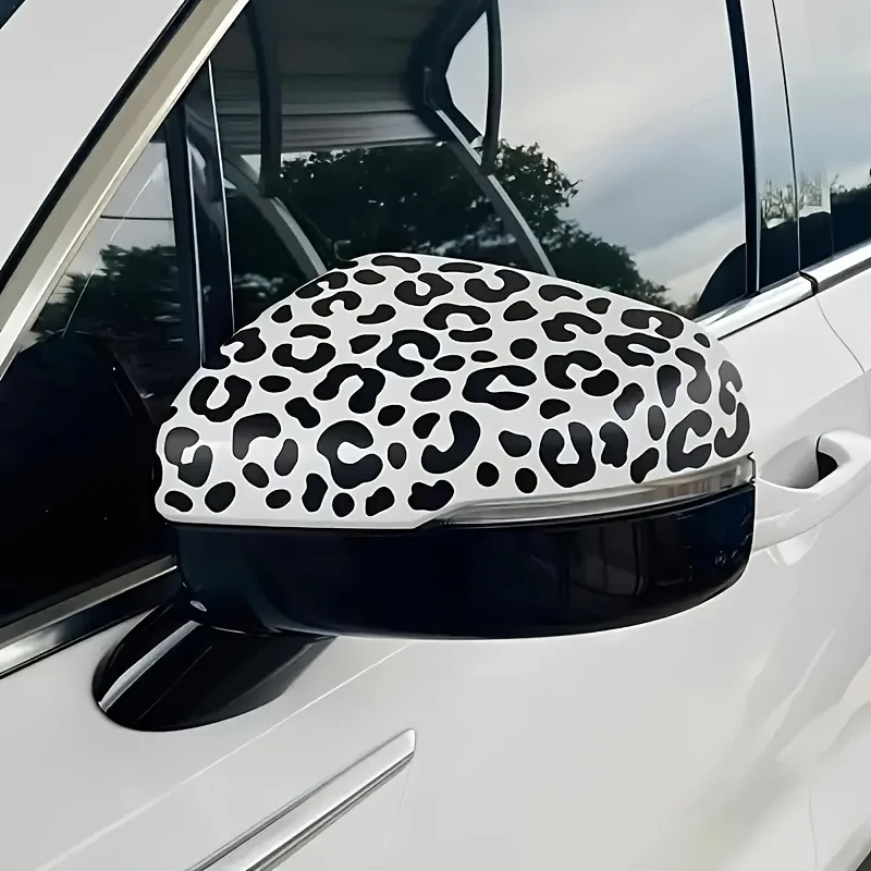 

Car leopard print sticker/Triangular window rearview mirror sticker/Leopard print appliqué