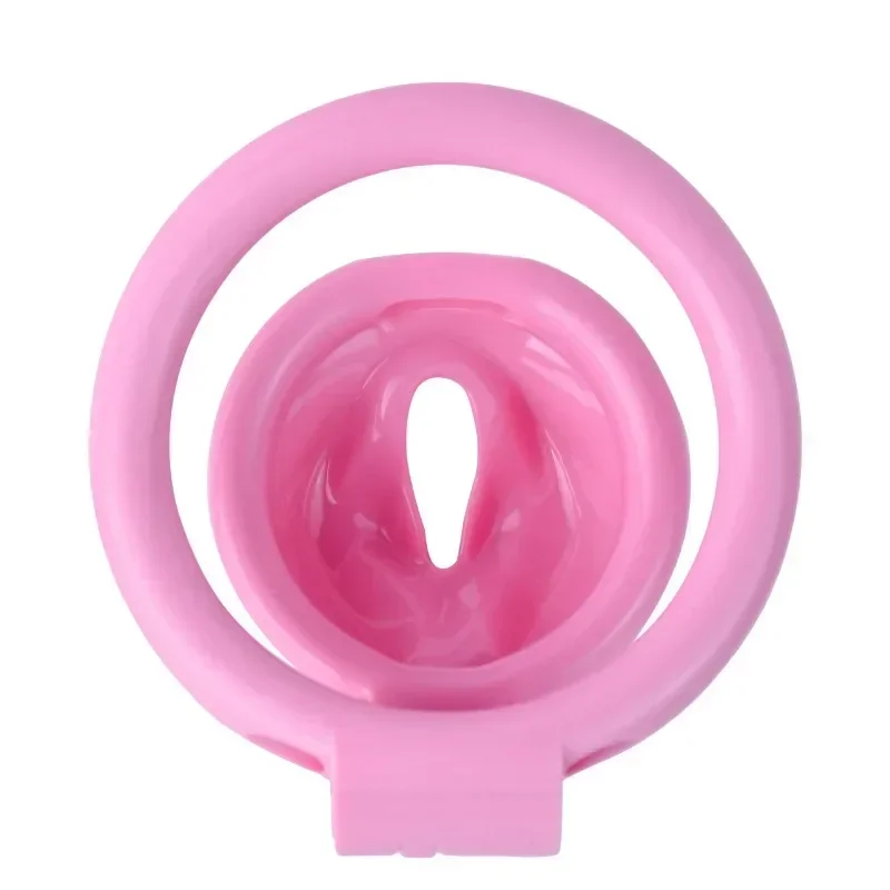 Heißer Verkauf schwarz simulierte Vagina Keuschheit Lock Abstinenz Anti-Betrug Hahn Käfig mit 4 Größe Ringe männliche Sexspielzeug 18 정Parc
