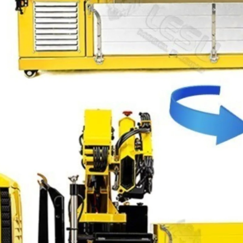 8x8 2Speed LESU 1/14 Metal Chassis RC Hydraulic Roll on off Dumper Truck Crane Model TGS Electric Tipper 2+7CH Axle Lock Car