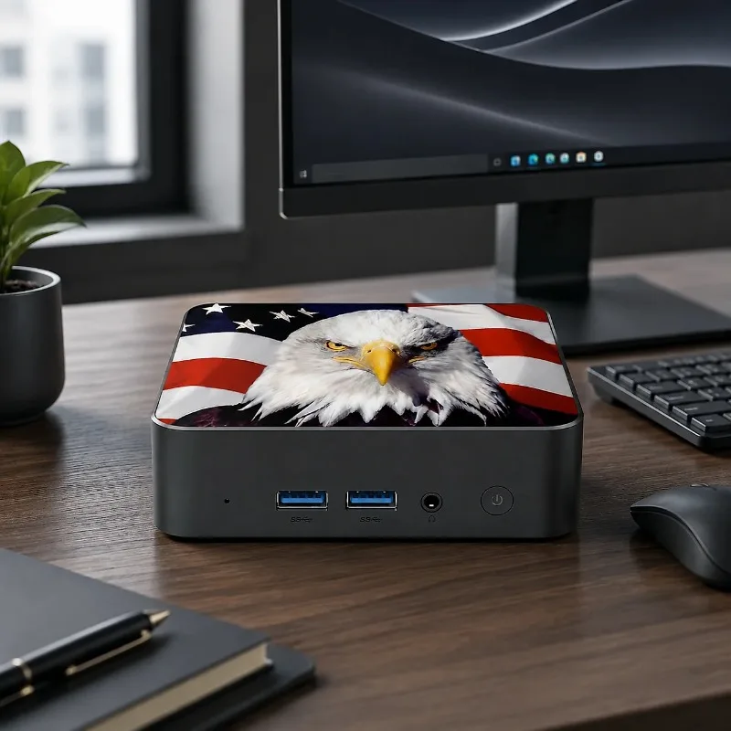 Compact Desktop 2TB SSD 16GB RAM Core i9 8950HK 2026 Ultra Slim Mini PC USA Canada Flag for Daily Study Office view 4