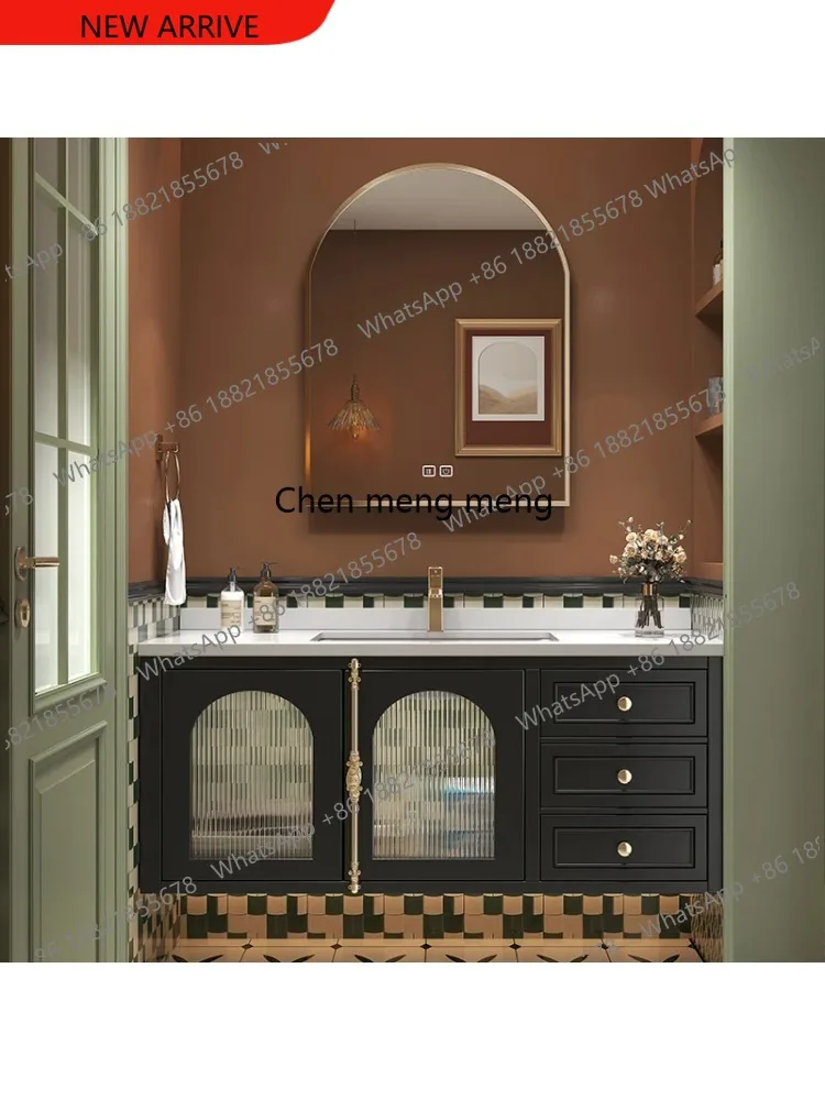 F182 Floor Bathroom Cabinet Furniture Wooden Closed Storage Toilet Wc Wall Shelf Drawer