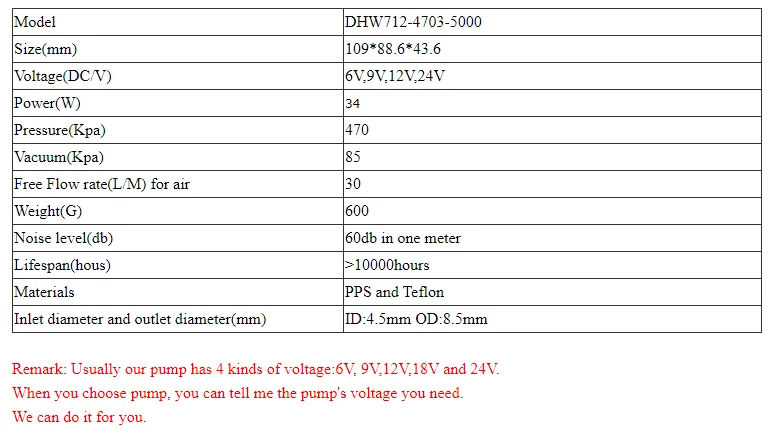 Brushless DC Mini High Pressure Vacuum Pump Quiet Piston Micro Air Pump with Customized Support