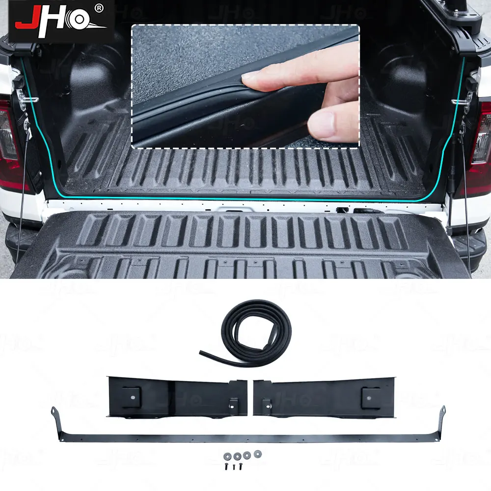 JHO Tail Gate Gap Sealing Strip With Bracket Rubber Strip Adhesive Filler for Ford Ranger 2023 2024 Bed Extender Protector