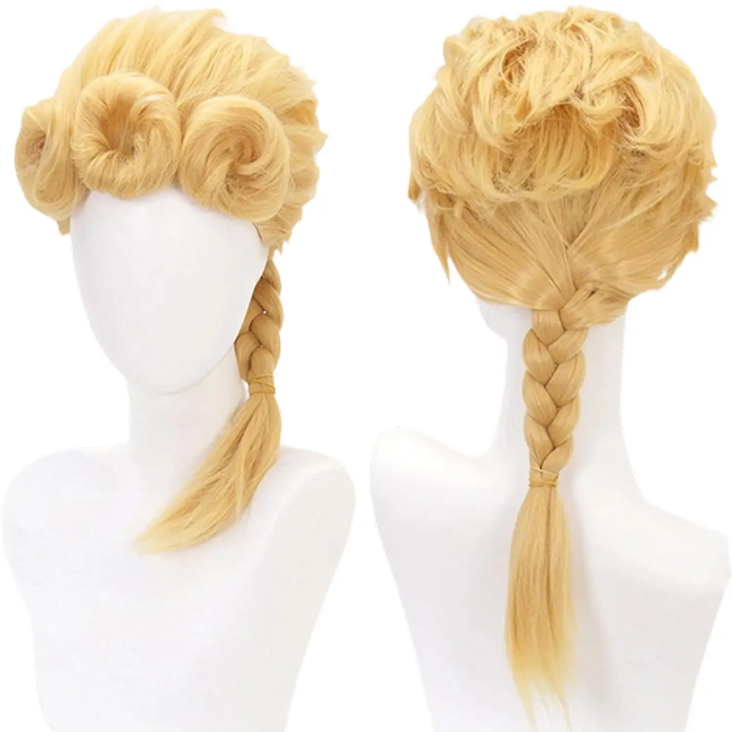 

Giorno Giovanna Golden Cosplay Wig Synthetic Styled Hair Halloween Role Play GIOGIO + Wig cap