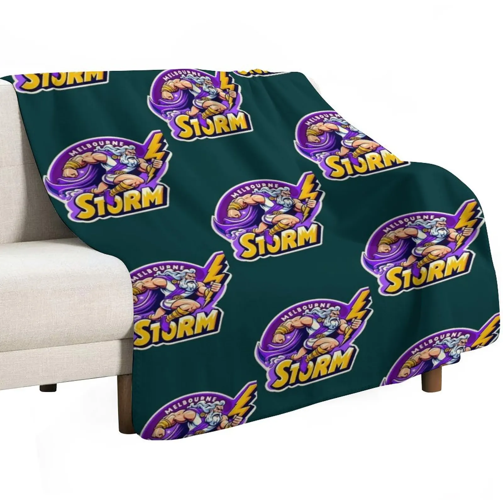 Melbourne Storm Active Throw Blanket Plush Fuzzy Cozy Blanket for Couch Sofa