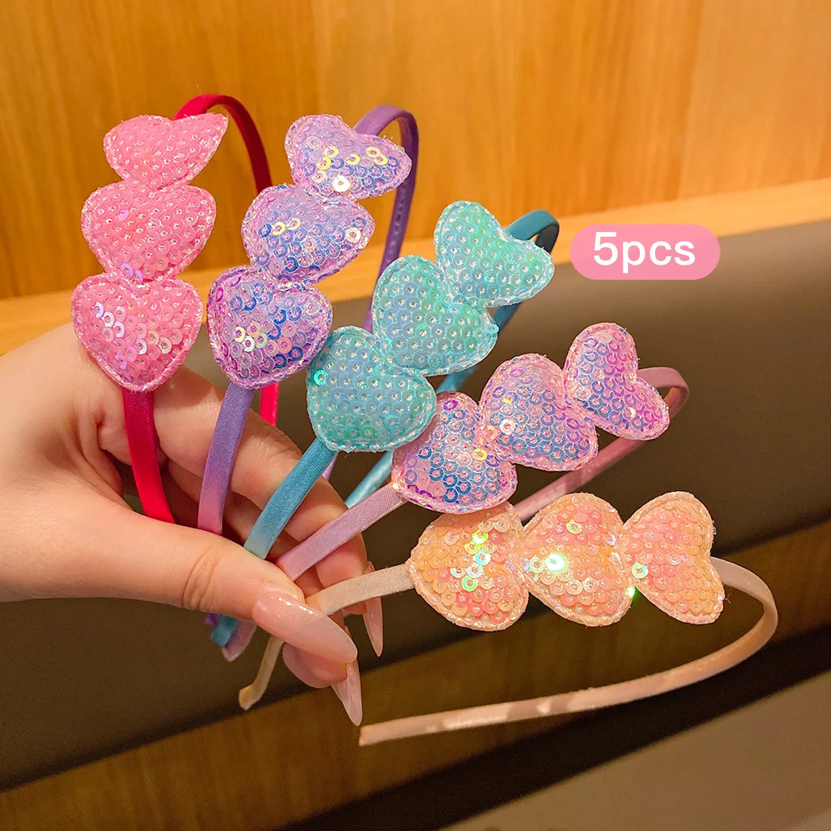 5 Love Hair Hoops Sweet Wind Cute Hair Clips Suitable for Daily Use Hair Accessories