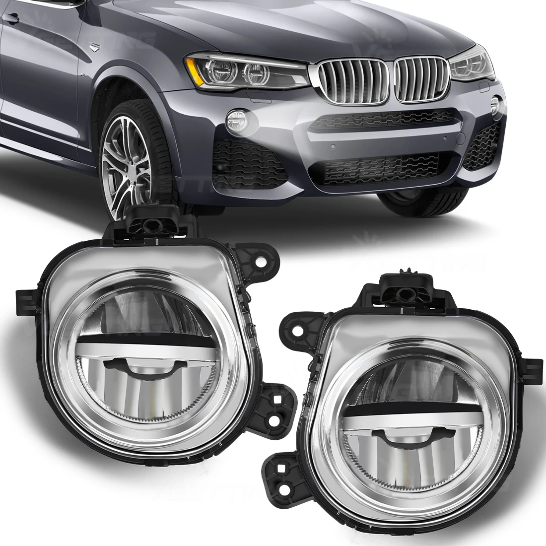 63177317251 63177317252 Foglights For BMW X3 F25 X4 F26 X5 F15 F85 X6 F16 2014 2015 2016 Front Bumper LED Fog Lamp Assembly 12V