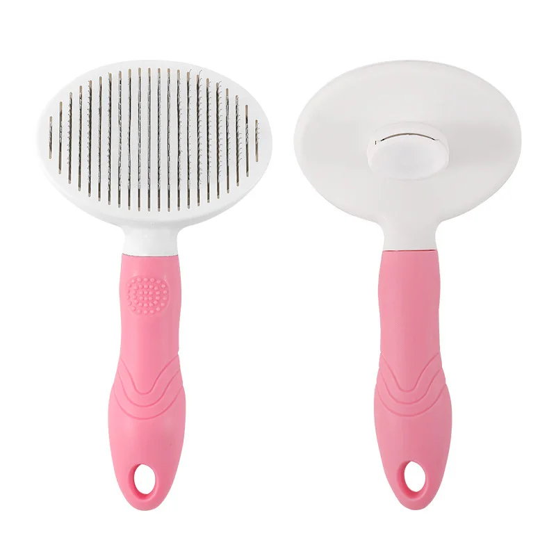 Removes Loose Hair & Tangles Grooming Brush Self Cleaning Comb