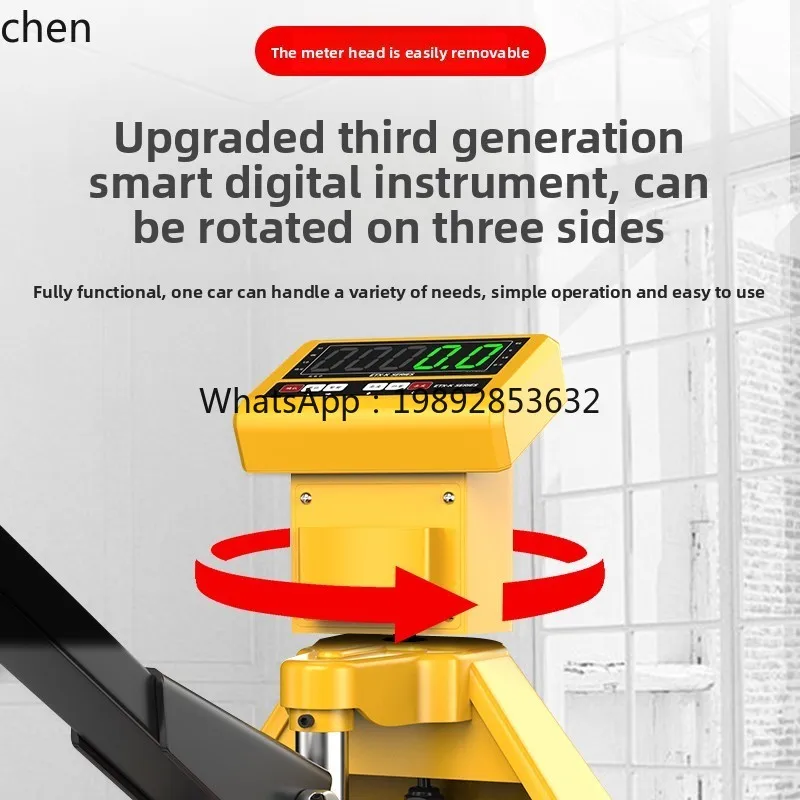 b114 Electronic Forklift Scale High Precision Handling Weighing Floor Scale Manual Hydraulic Pallet Truck