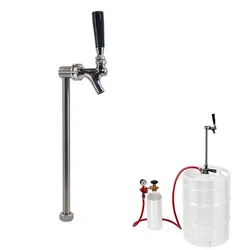 Party Keg Dispenser Upright Picnic Pump Rod 12/17.5inch Stainless Steel 304 Standard US Faucet Ez-Tap Keg Party Dispensing Kit