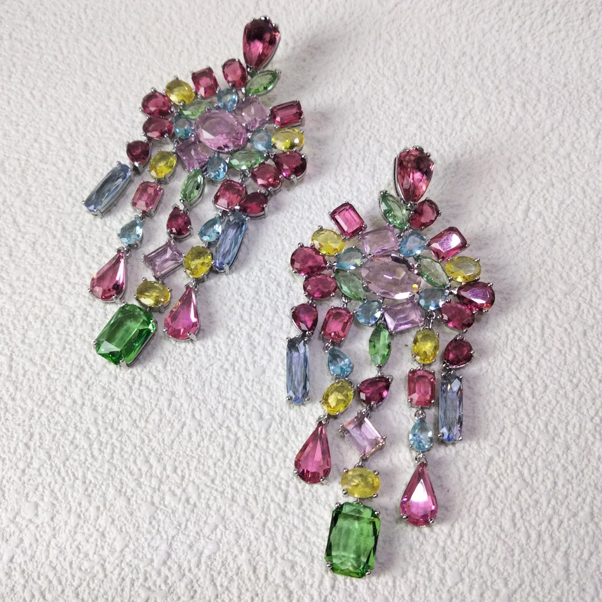 NONE Original farbiger Candy-Kristall 2026, hochwertiges Schmuckset, Luxusmarke, Halskette, Ohrringe, Armband, Ring für Frauen, Hochzeitsgeschenke 7