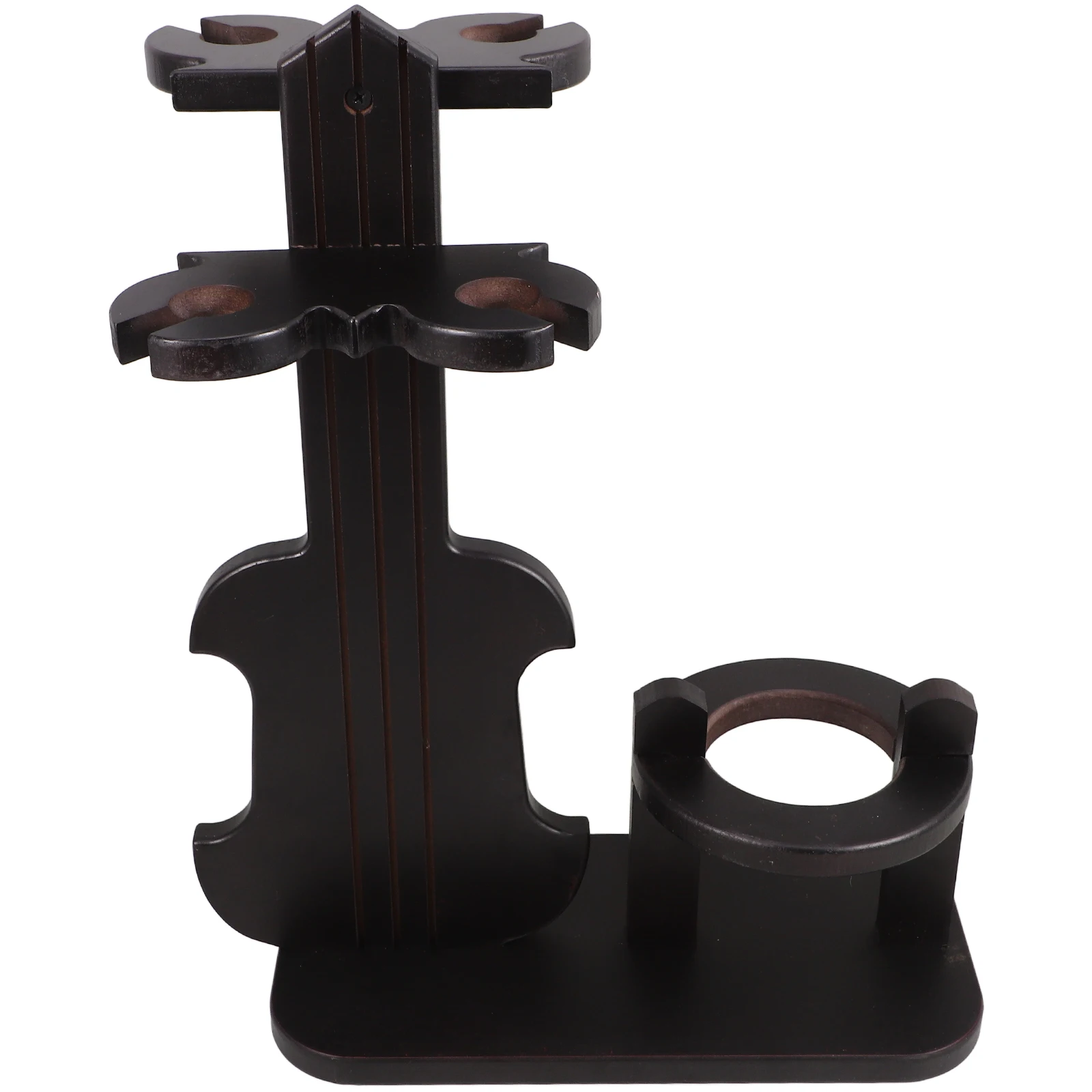 

Retro Violin Glass Holder Wood Material Spacesaving Inverted Stemware Rack Versatile Use Mini Countertop Bottle ganizer