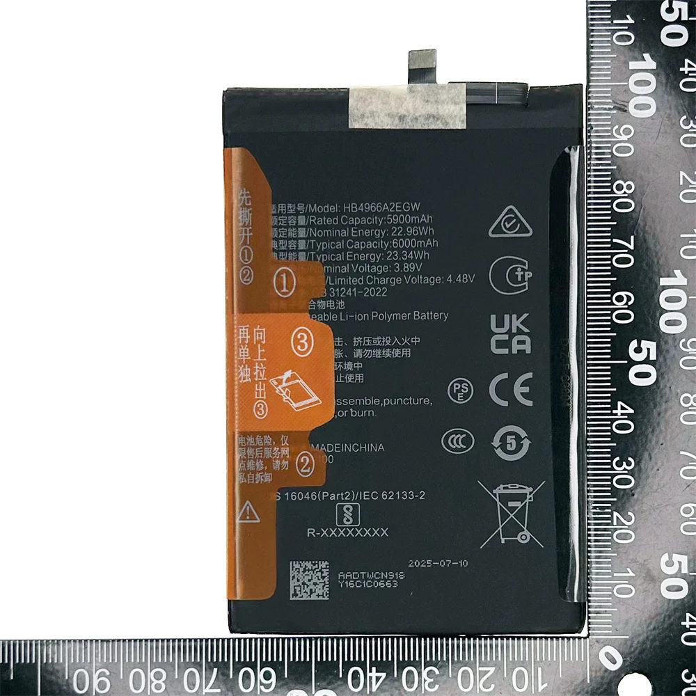Brand new HB4966A2EGW 6000mAh replacement Battery For Huawei Honor X10 /X20 /X30 /X40 /X50 /X60 i SE GT Pro batteria +Free Tools