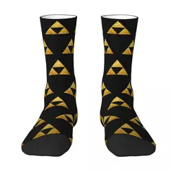 Gold Triforce Symbol Zelda Socks Harajuku calze di alta qualità calze lunghe per tutte le stagioni accessori uomo donna regalo di compleanno