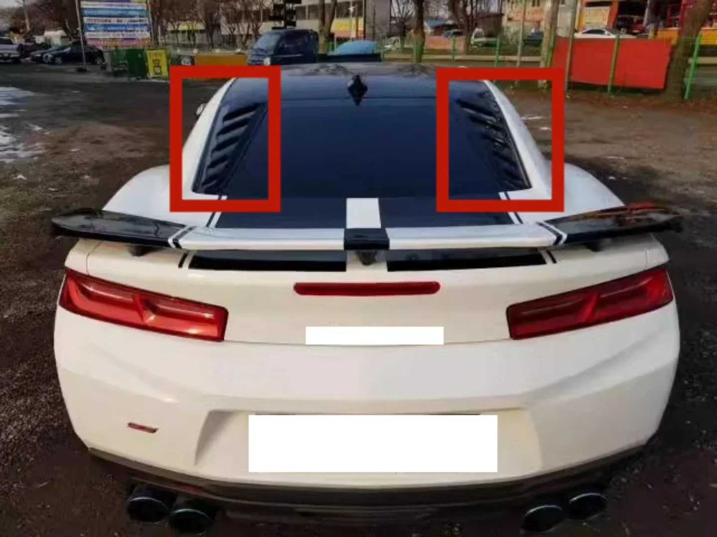 Kit de carrocería ABS, persiana trasera para ventana de coche, para Chevrolet camaro 2016 2017 208 2019, tira envolvente, accesorios para automóviles