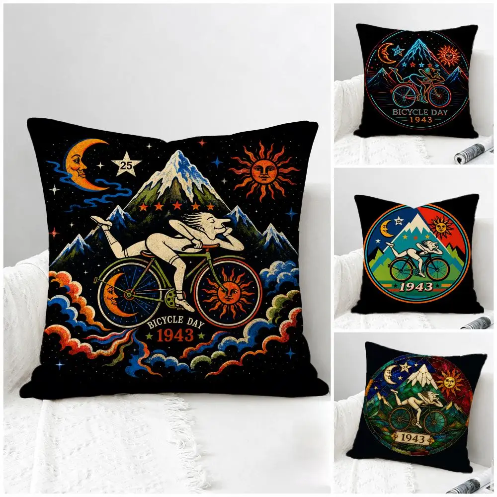 Person Albert Hofmann Cushion Cover Natural Linen Pillowcase Set, All-in-One Decor for Sofa, Bedroom & Chair