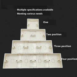 86 Type Bottom Box For Switch Socket Exposed PVC Wire Slot Thickened Flame-retardant Wire Junction Box