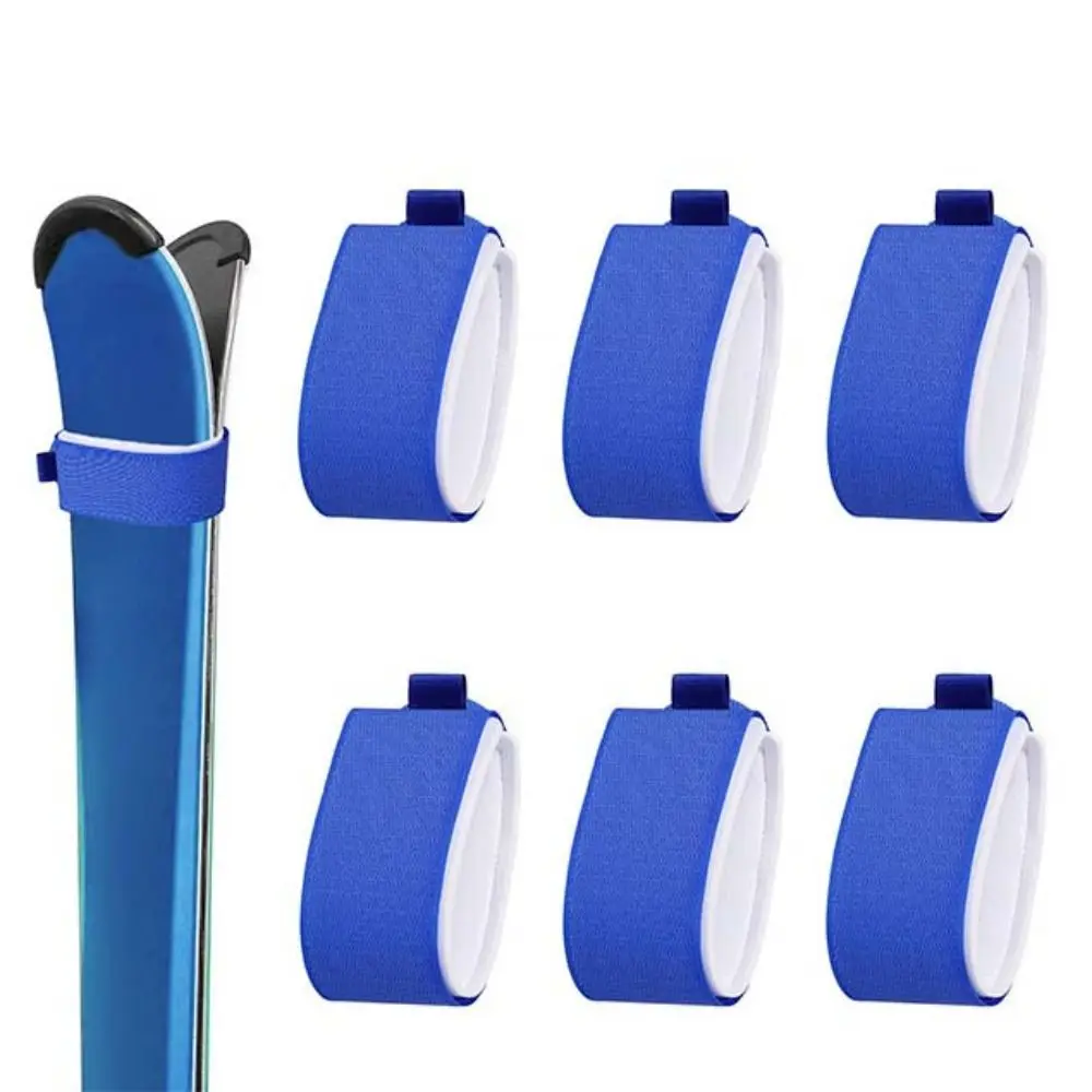 Adjustable Ski Fastener Straps Protective Pads Band Wrap Ski Wraps Ties Black Nylon EVA Snowboard Binding Straps