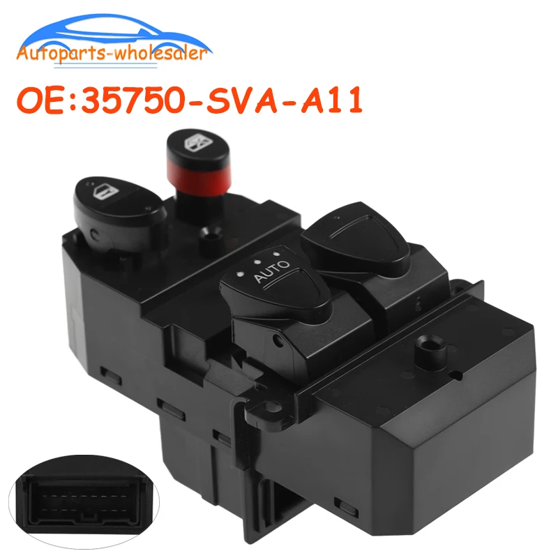 New 35750-SVA-A11 35750SVAA11 35750SVAA12 DWS460 For Honda Civic 2006-2011 Power Window Control Switch Car Accessories