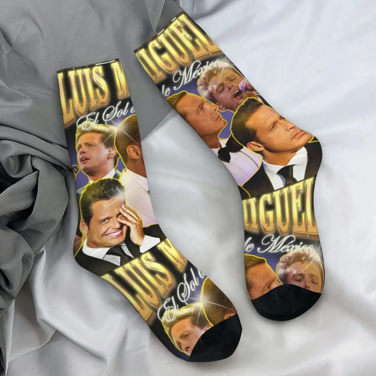 Luis Miguel Tour 2024 Mexican Singer Stockings Couple El Sol De Mexico Socks Quality Modern Socks Spring Running Anti Skid Socks