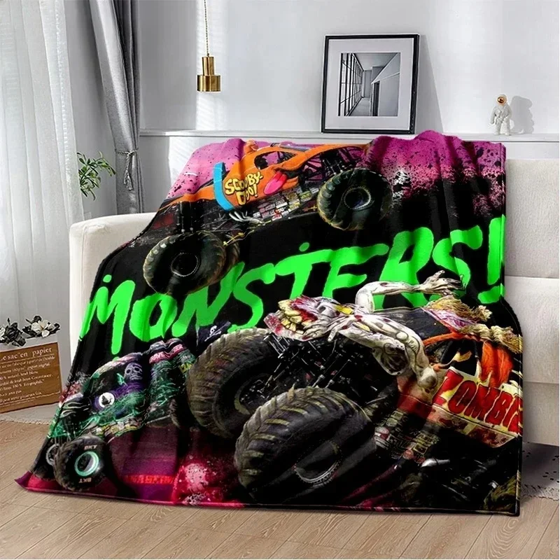 2026 New Monster Jam Printed Blanket Picnic Blankets Warm Blanket Soft And Comfortable Blanket Home Travel Birthday Gift Home Te