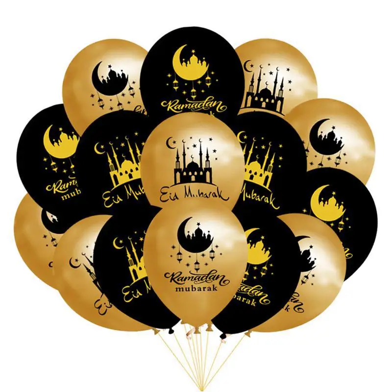 20pcs Eid Mubarak Balloon Ramadan Decoration Kareem Party Balloon Decoration Aid Mubarak Muslim Islamic Festival Party Globos
