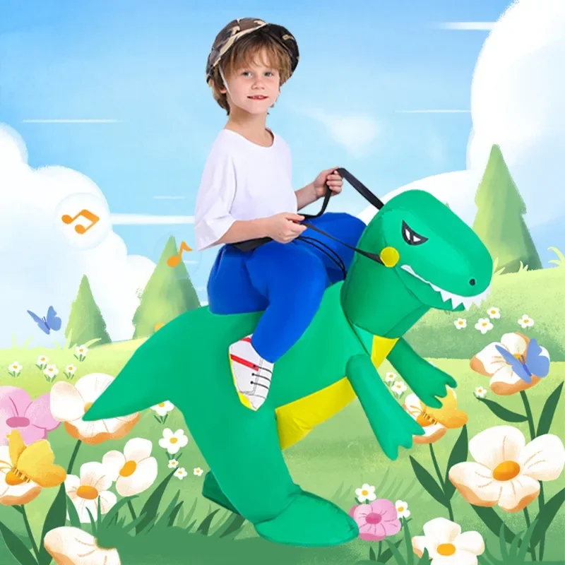 

Christmas Cosplay Dinosaur Inflatable Costume Suits for Boys Girls Theme Party School Stage Performance Kids Funny Outfit Adult