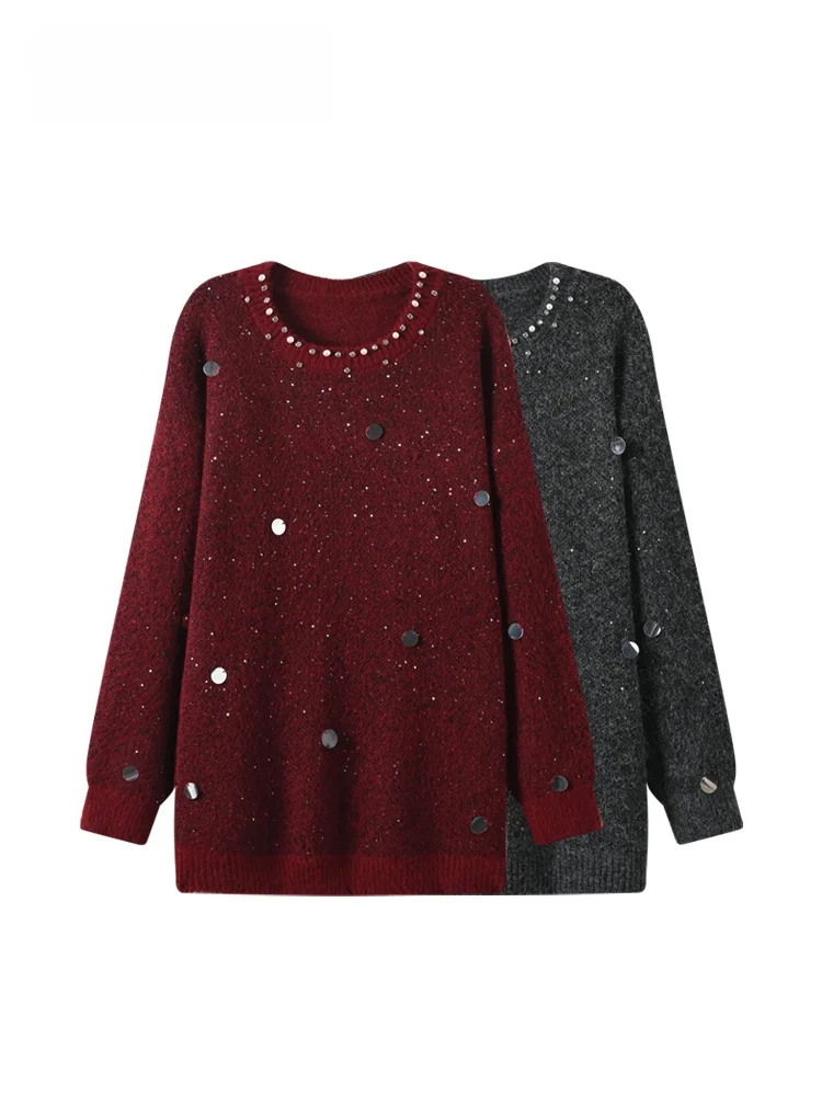 

Cara CLUB, круглый свитер Ne Long Sve, женский осенне-зимний новый топ Plump Sister Ele Personali