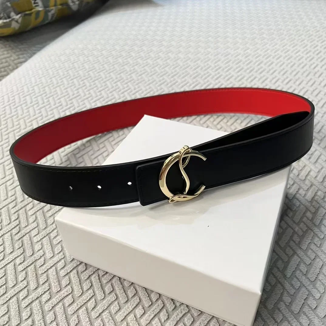 2024 New Fashion Trend Luxury Net Red Radish Ding Double-sided Flat Buckle Belt Fashion Casual Business Belt