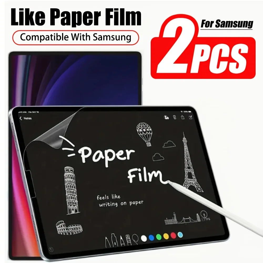 2Pcs Protective Paper Film For Samsung Galaxy Tab S11 Ultra S10 Lite Fe Plus S6 Lite Drawing Screen Protector Film No Glass