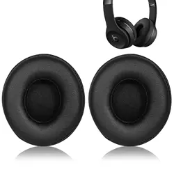 Lambskin solo2/solo3 Earpads Cushions,Replacement Ear Pads for Beats Solo 2 & 3 Wireless Bluetooth Headphone Sheepskin Leather