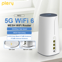 ﻿ PLERY 3000Mbps 5G CPE Router WiFi6 2.5Gbps high-speed download SA/NSA WAN SIM Card Wireless Router mesh whole home  ﻿