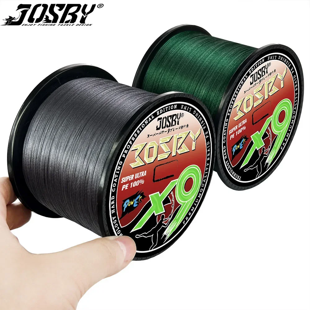 

JOSBY Brand X9 Multifilament Fishing Lines 9 Strands 300M 500M 1000M 100M Strong Smooth Braided 100% PE Seawater Wire Pesca