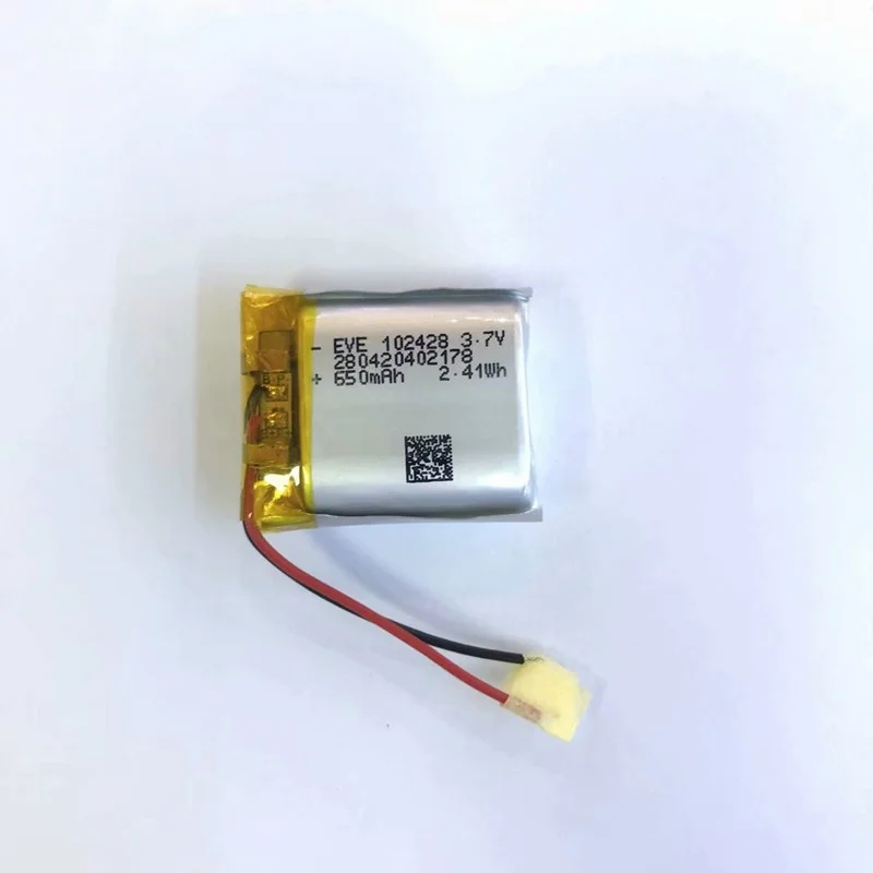 

Литий-полимерный аккумулятор 3.7V 102428 650мАч для очистителя воздуха, Bluetooth-колонки, увлажнителя и прибора для увлажнения кожи