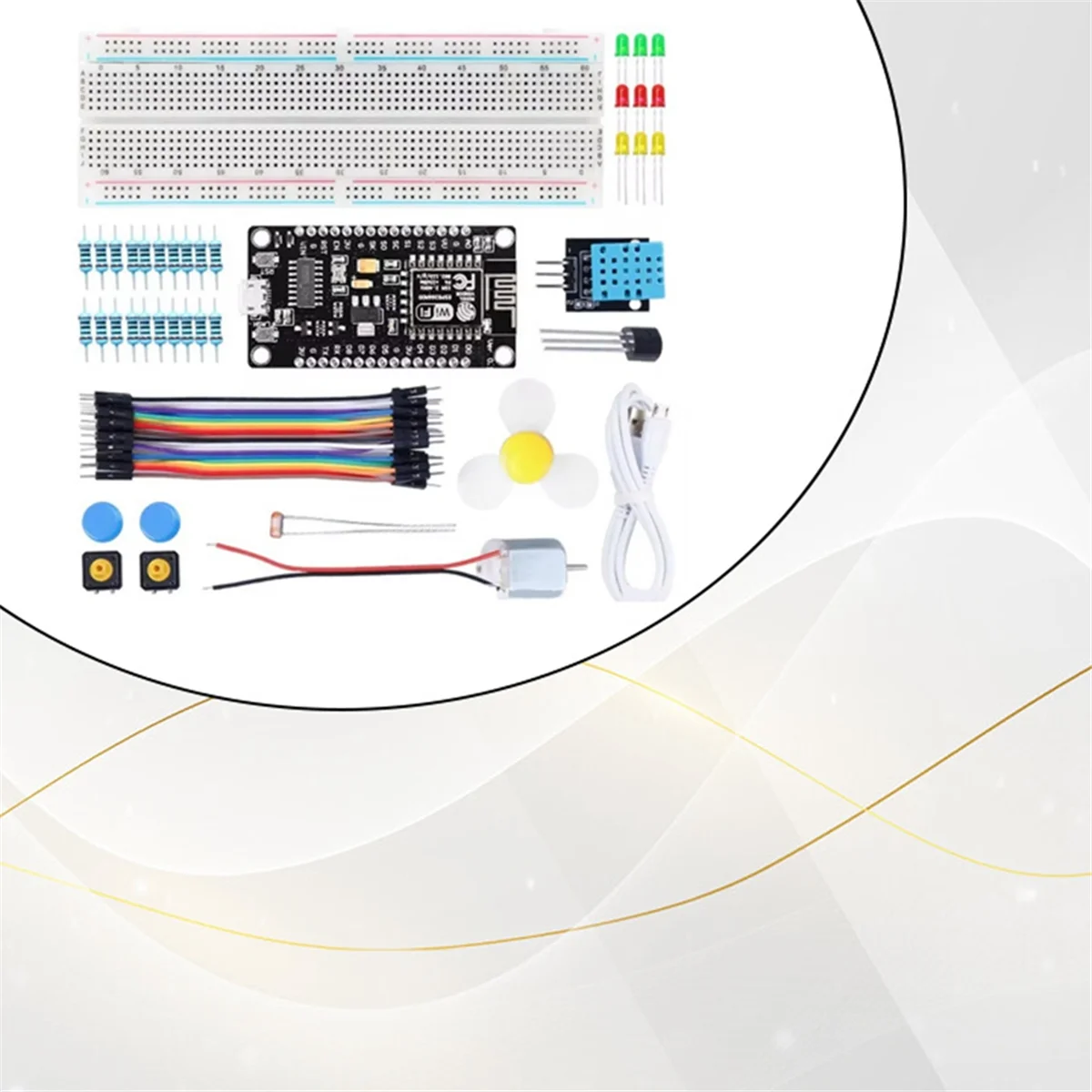 GOB-oESP8266 WiFi Starter Kit مجموعة برمجة مستشعر درجة الحرارة والرطوبة مجموعة التعلم للإلكترونية
