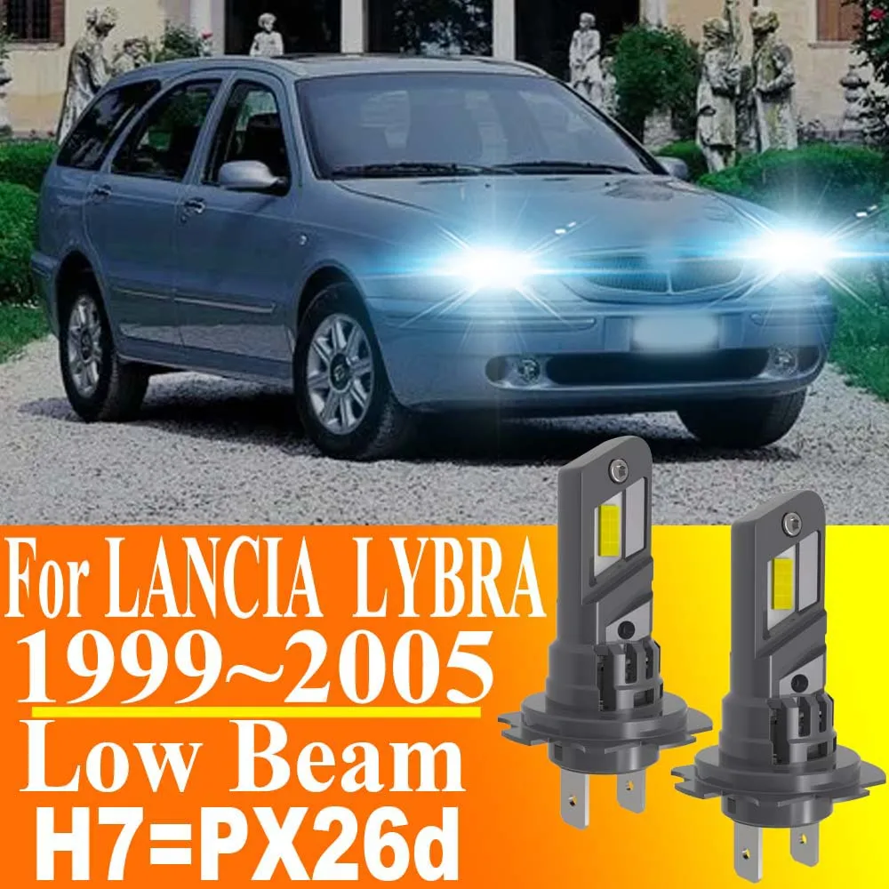 

2 шт. светодиодные лампы H7 PX26d Canbus без ошибок, мощные белые автомобильные лампы 12В 55Вт для Lancia LYBRA SW 1999~2005