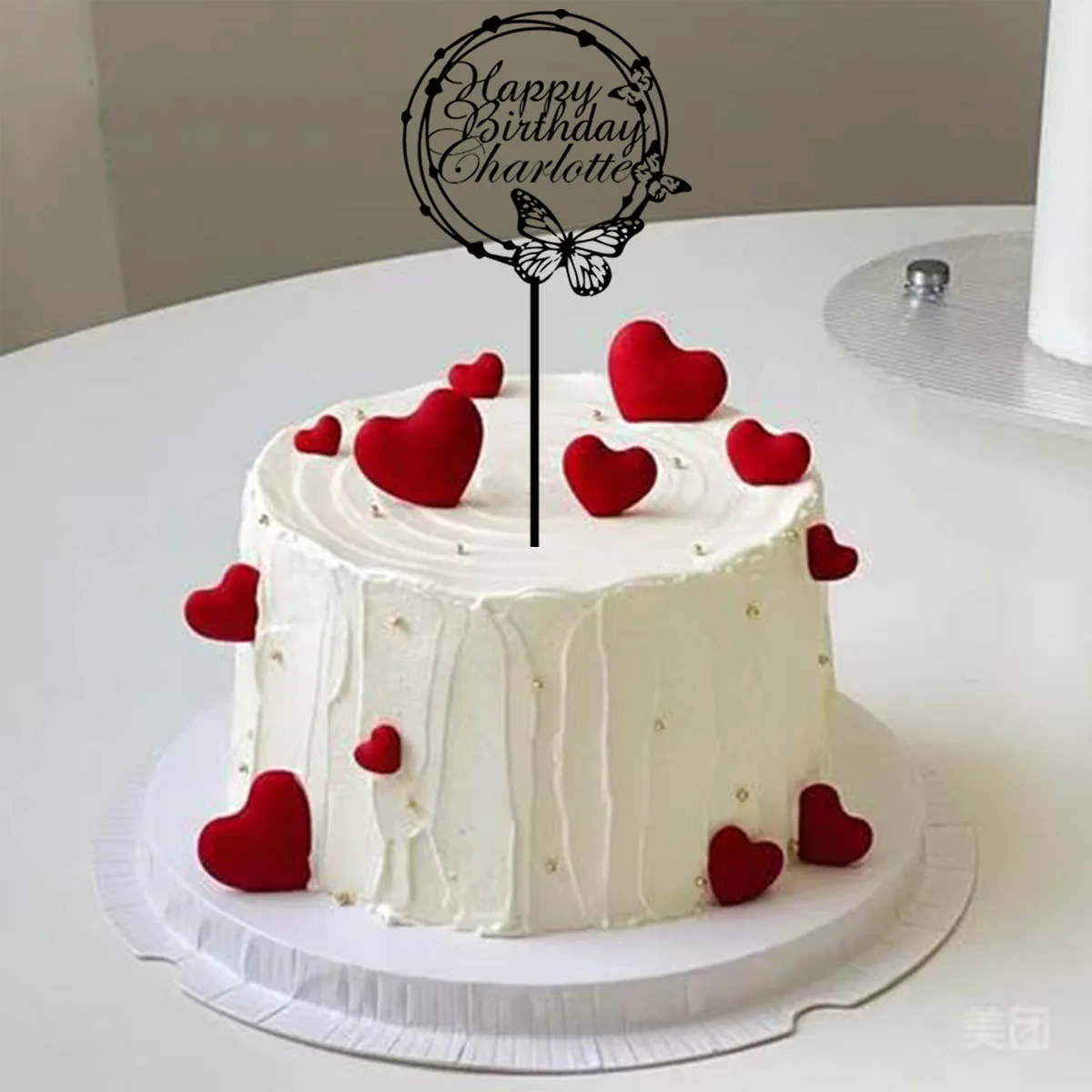 1PC Affordable Happy birthday wishes with star patterns Customized Name Cake Sign Cake Ornaments Unique Birthday Party Décor
