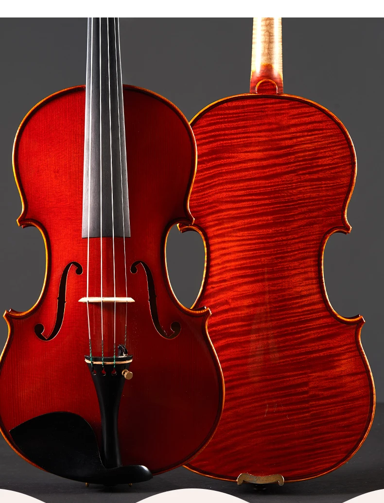 wine red High-grade Italian solid color paint Violin 4/4 Handmade Stradivarius Professional violin with case bow free shipping