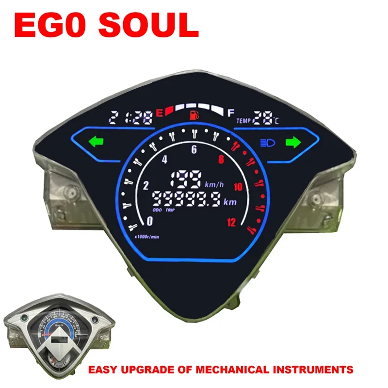 QM-Motorcycle LED Electronic Instrument Speedometer For YAMAHA EG0 S SOUL