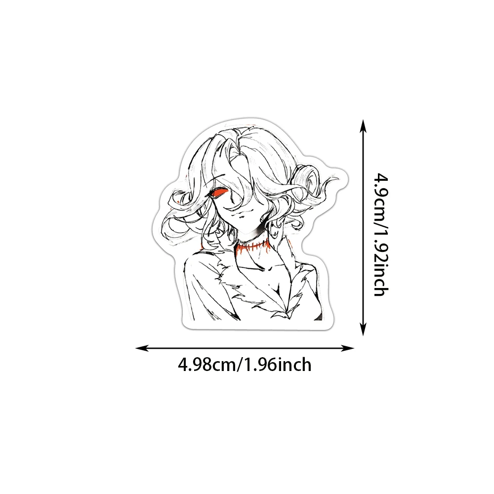 62 قطعة من ملصقات الشخصية الخامسة باللونين الأبيض والأسود، كتيبات رائعة، مادة الهاتف، حقائب الكمبيوتر المحمول، أكواب مياه مقاومة للماء #5