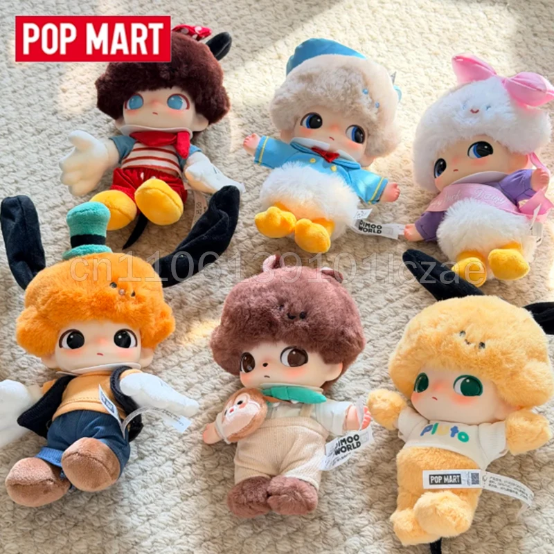 

POP MART DIMOO WORLD Коллаборация с Disney: Плюшевая кукла-брелок с виниловым лицом, коллекционный подарок для фанатов аниме (слепая коробка)