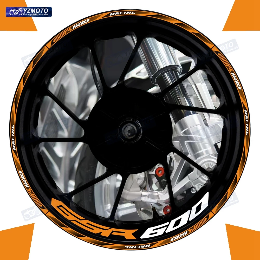 

For GSR600 Motorcycle 17 Inch Front And Rear Wheel Sticker Hub Decal Modified Reflective Waterproof Decorative Rim Stickers