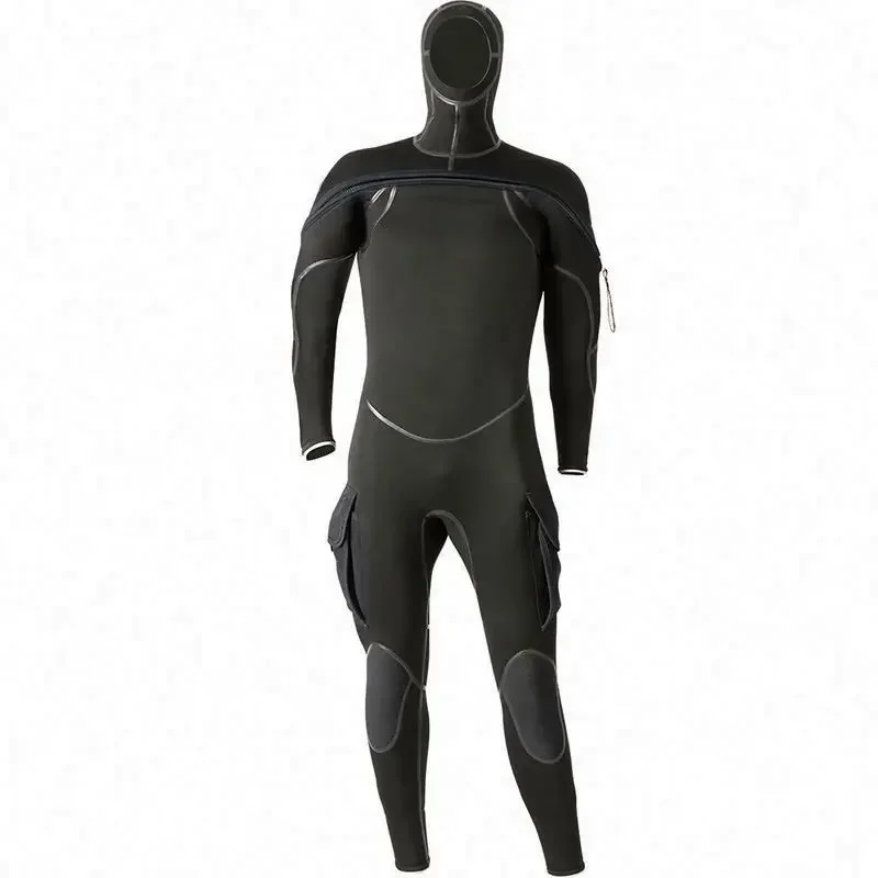 Neoprene Divers Coat High Quality Wetsuit Hard Hat Diving Suits Suit Men 1 Pcs 7Mm Freedive Wetsuits Swimsuit Conjoined