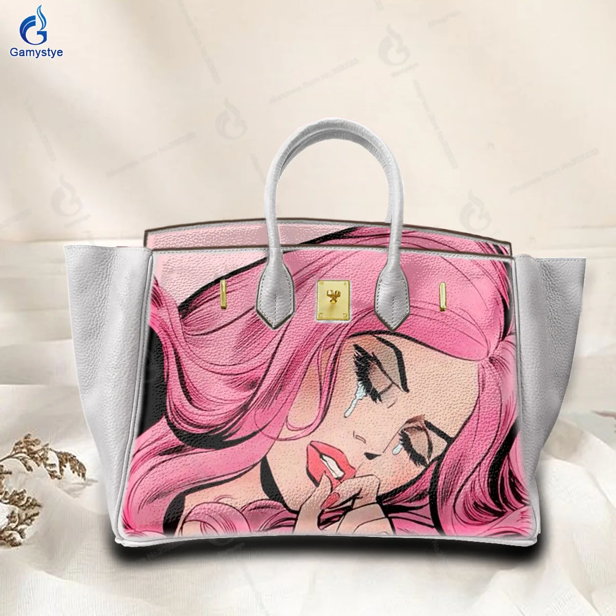 

Women'S Fashion Bags Luxury Designer Brands Messenger Bag Sad girl profile picture Genuine Togo Leather High Quality Street Art