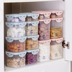 HEYKEA Jars for Bulk Cereals Plastic Storage Container Food Kitchen Storage Box and Organization Bulk Container Fridge Storage