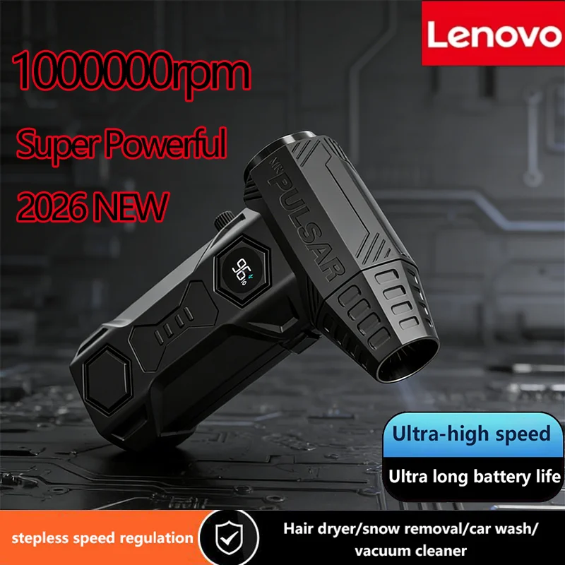 

Lenovo 1000000RPM Air Blower Super Powerful Compressed Air Duster Electricity Consumption Display Air Vacuum Blower