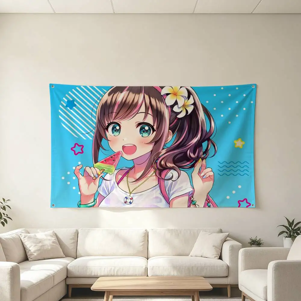 VTuber K-Kizuna-A AI Flags Wall Hanging Tapestry Outdoor Garage Room Decorative flag Background Blanket