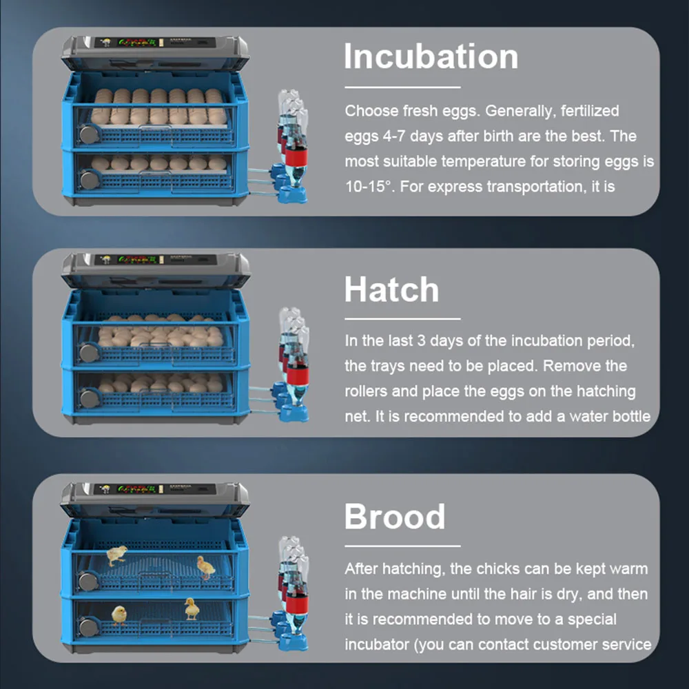 24-64 Egg Incubator Fully Automatic Digital Incubator 3