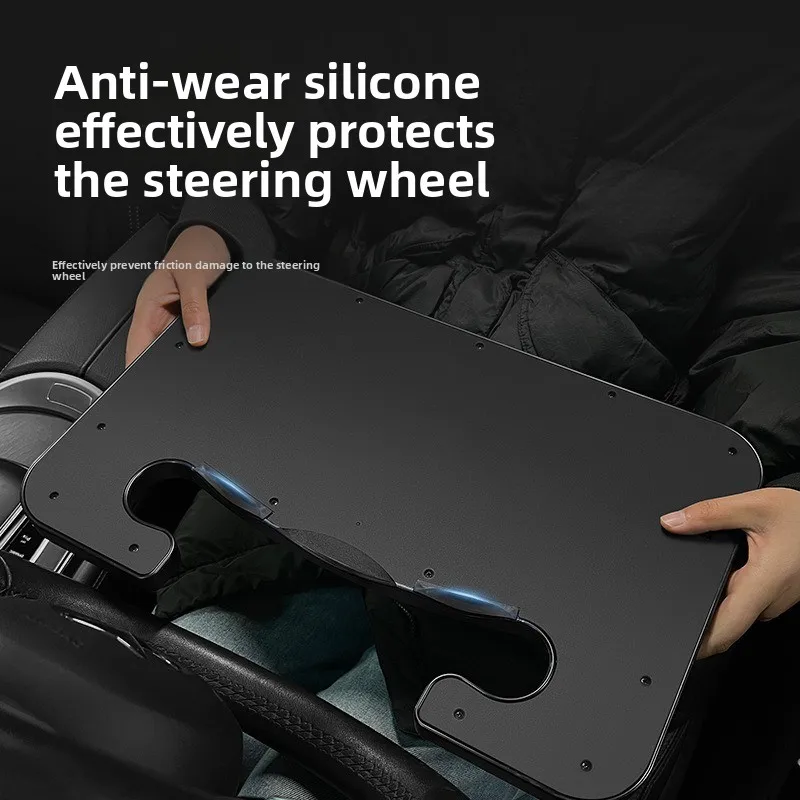 Car Steering Wheel Tray Table Multi-Functional Laptop Desk & Dining Table for Car, Portable Auto Workstation for Office & Eating